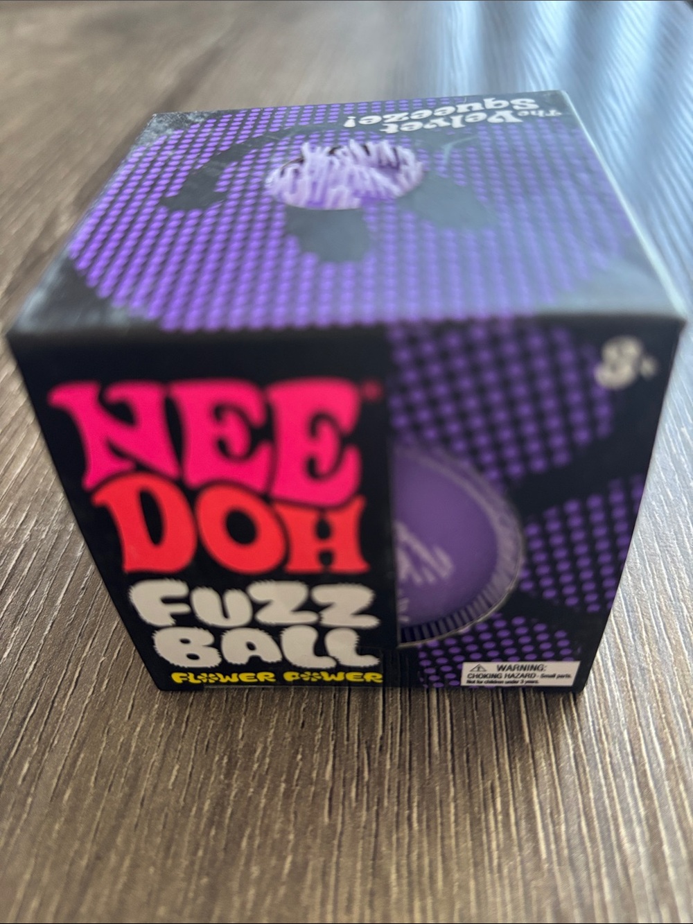 Needoh Flower Power Fuzzball -purple NWT